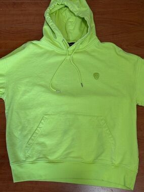 The Kooples Neon Yellow Hoodie Sweatshirt